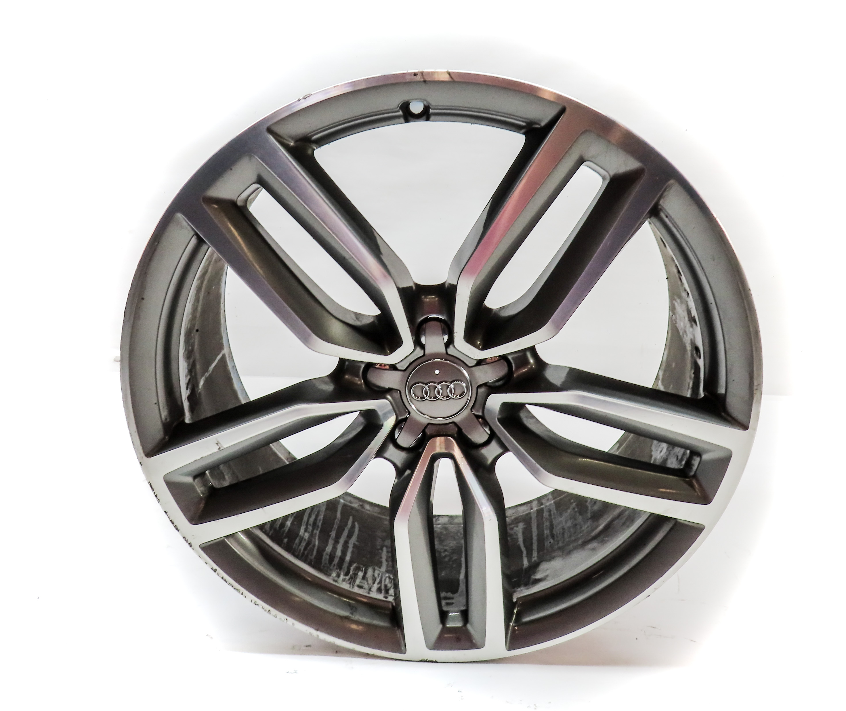 2014-2017 AUDI SQ5 (B8 8R) 21x8.5 ALUMINUM ALLOY 5 DOUBLE SPOKE WHEEL RIM — exact item pictured